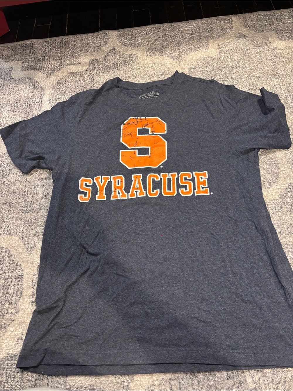 Syracuse Orange Logo Tee - Navy with Orange S